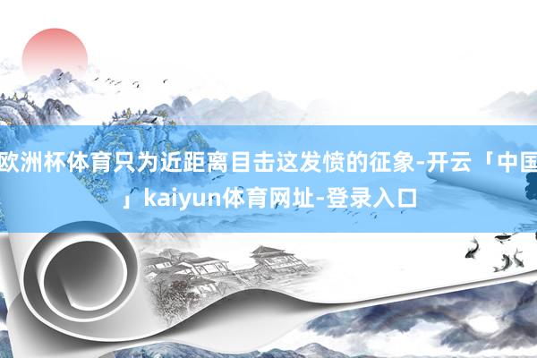 欧洲杯体育只为近距离目击这发愤的征象-开云「中国」kaiyun体育网址-登录入口
